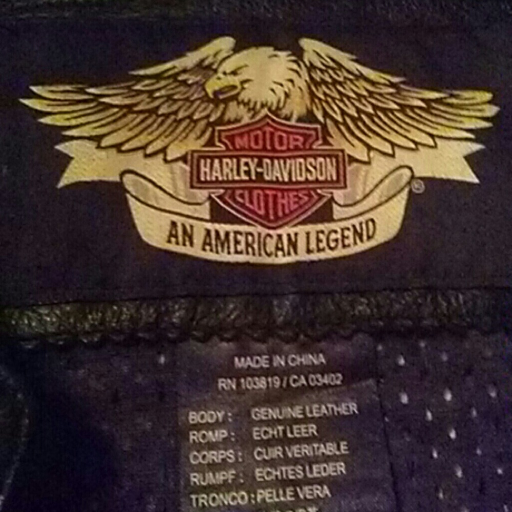 Leather Harley Davidson Mens Jacket - Picture 5 of 5